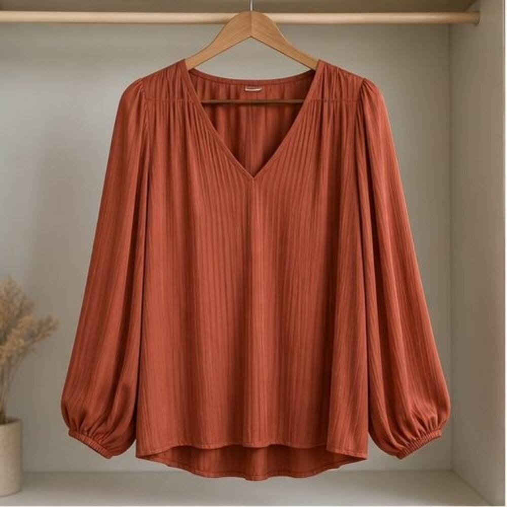 Charcoal Pleated Blouse